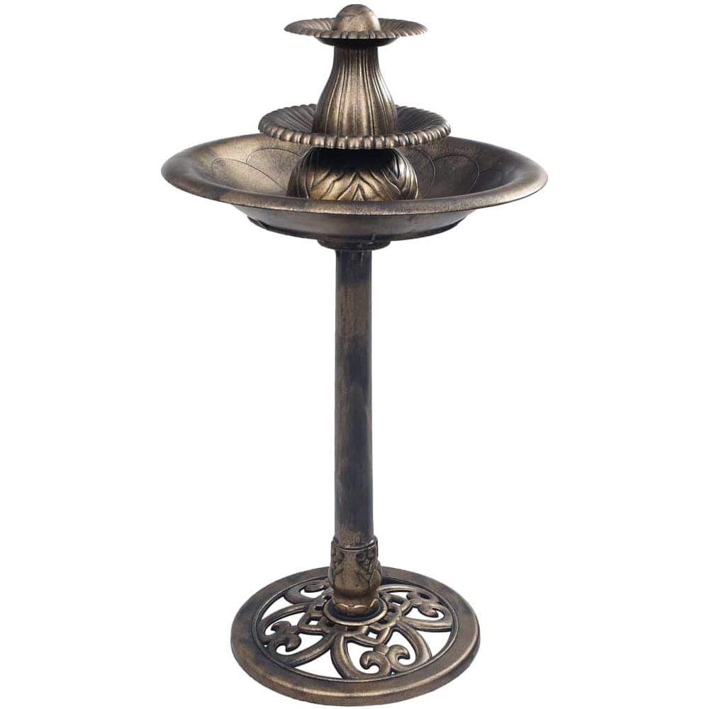 Vasca Da Bagno Per Uccelli Con Fontana Bronzo 50x91 Cm Plastica - Foto 2