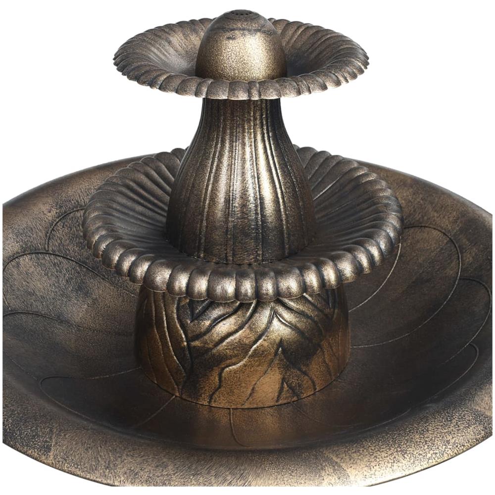 Vasca Da Bagno Per Uccelli Con Fontana Bronzo 50x91 Cm Plastica - Foto 3