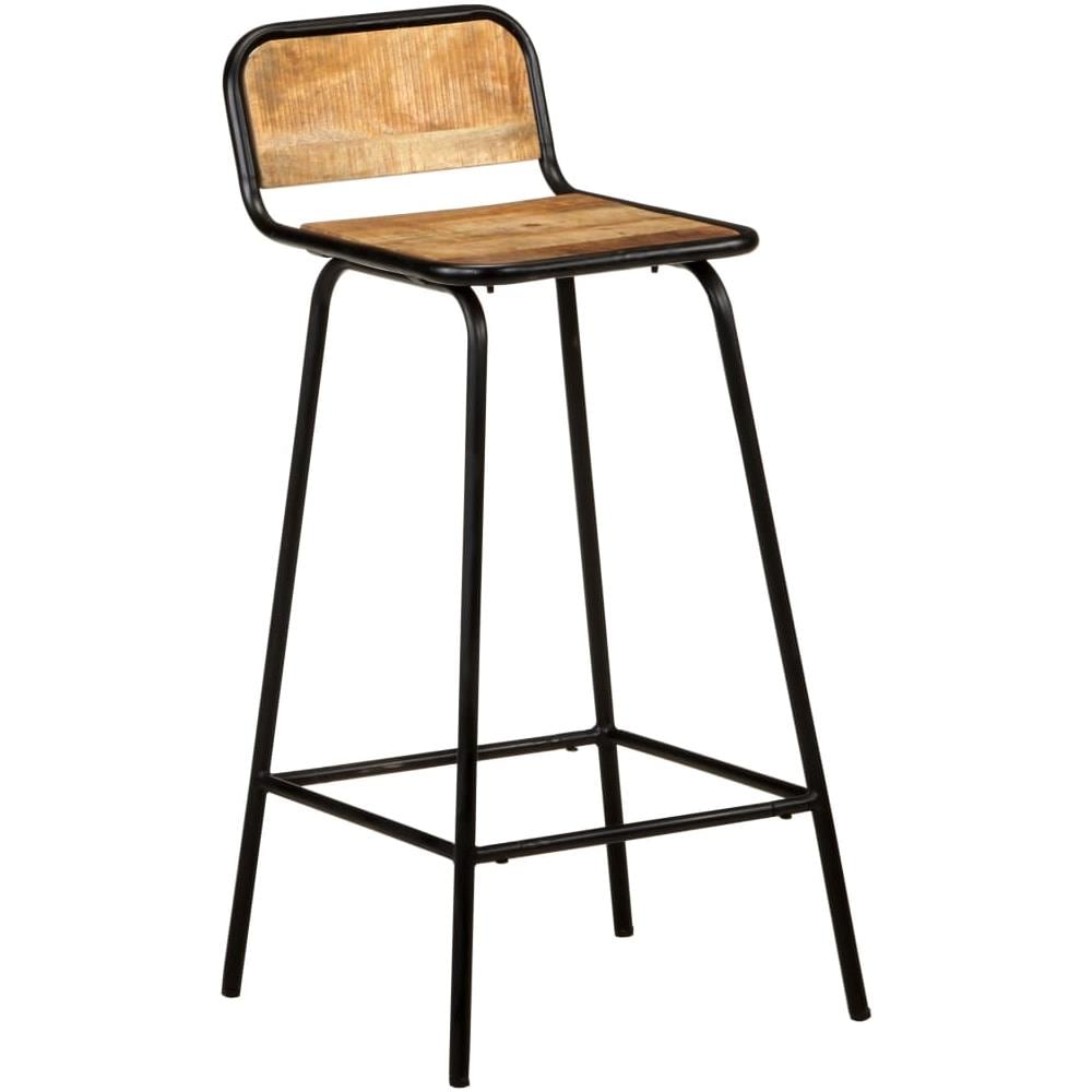 Sgabelli Da Bar 2 Pz In Legno Massello Di Mango - Foto 2