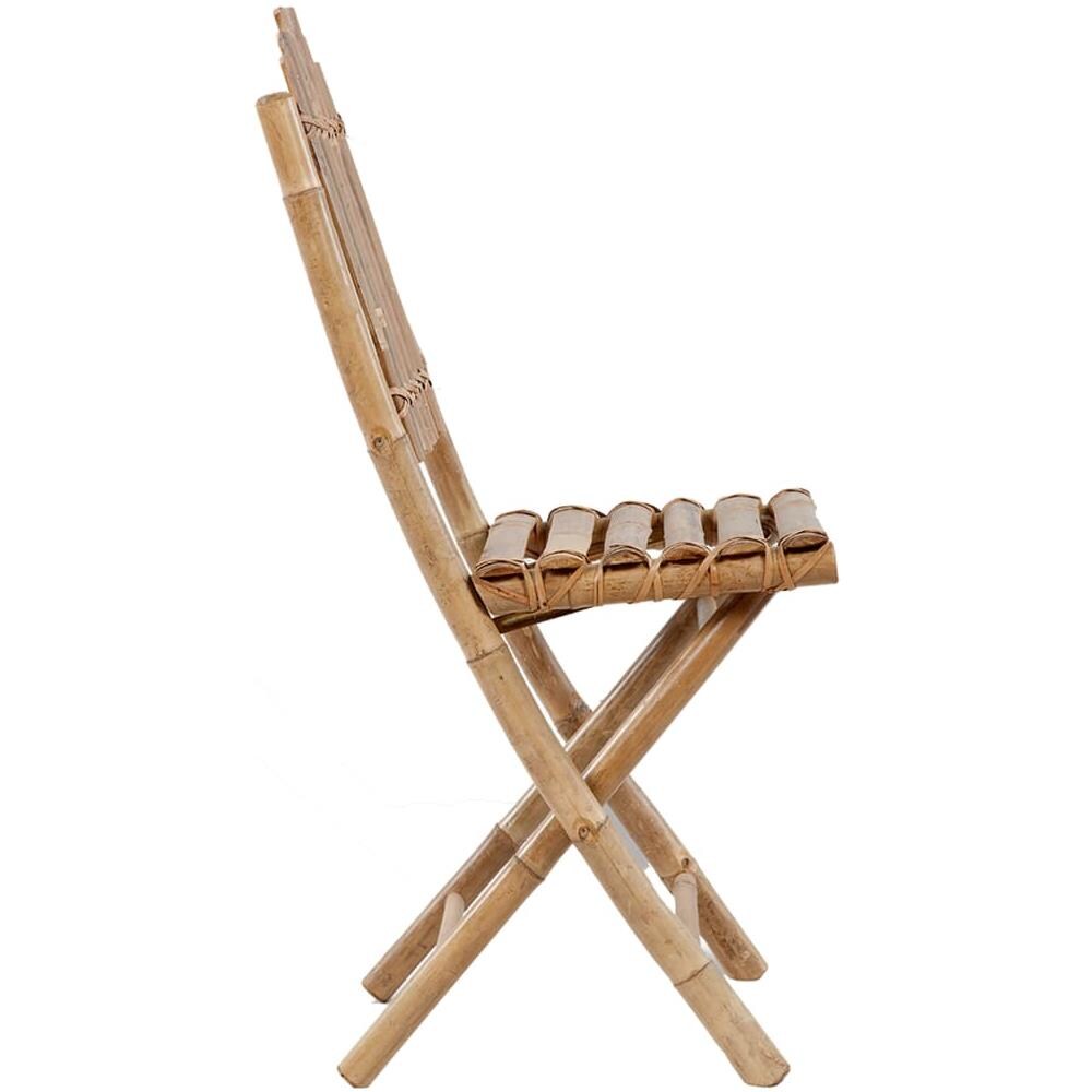 Set Da Pranzo Da Giardino 5 Pz Pieghevole Con Cuscini In Bamb? - Foto 8