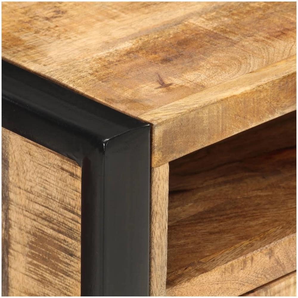 Comodino 40x35x55 Cm In Legno Massello Di Mango - Foto 2