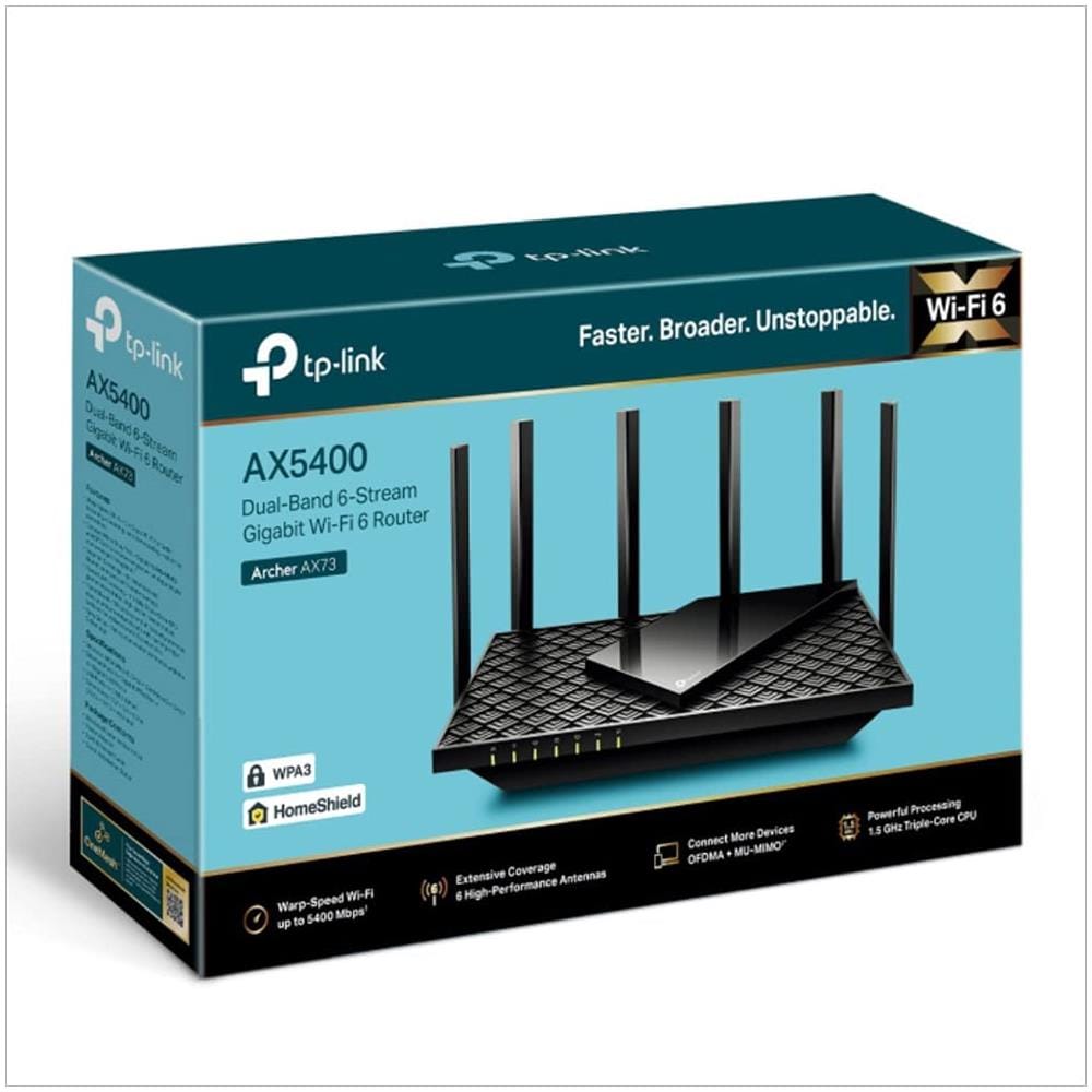 Router Wireless Archer AX73 Dual-Band AX5400 4x Gigabit Ethernet LAN / 1x USB 3.2 - Nero - Foto 4