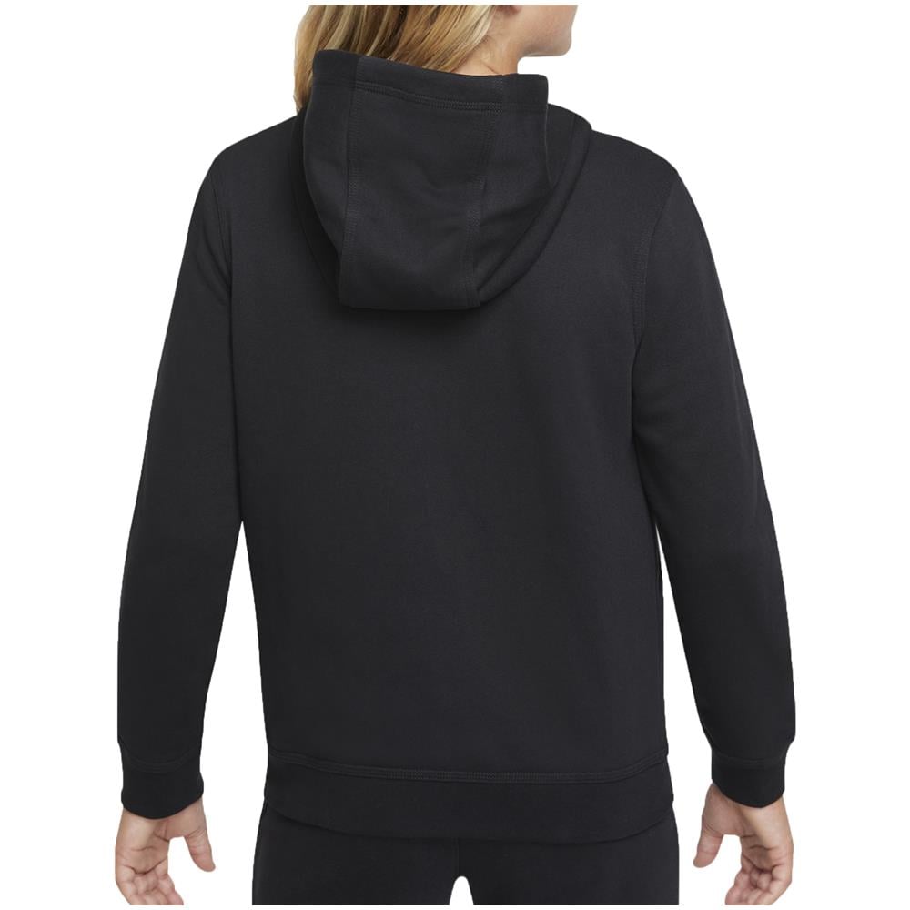 Felpa Da Ragazzo Con Cappuccio E Full Zip Club Nero Taglia S (128-137 Cm) Cod Dd1698-010 - Foto 2
