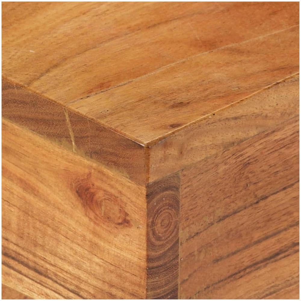 Tavolino Da Salotto 68x68x41 Cm In Legno Massello Di Acacia - Foto 2