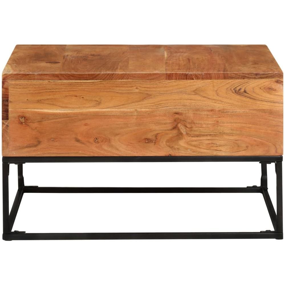 Tavolino Da Salotto 68x68x41 Cm In Legno Massello Di Acacia - Foto 3