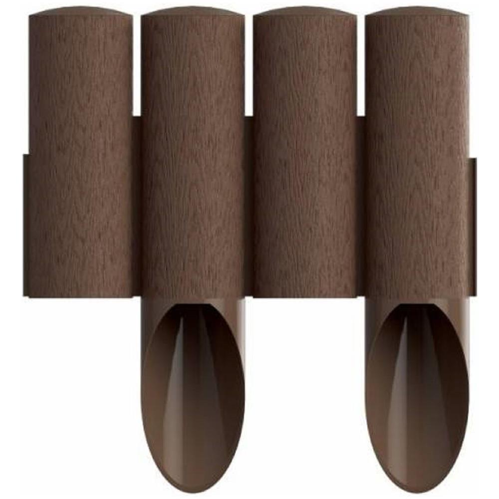 Palizzate Di Plastica Marrone 23cm X 25,5 Cm | Aiuole Giardino | Cordoli Per Aiuole - Foto 1