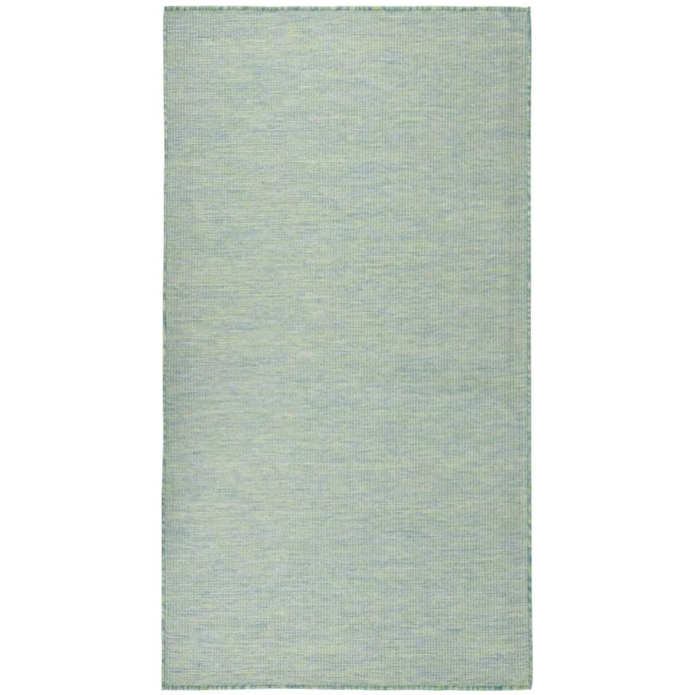 Tappeto Da Esterni A Tessitura Piatta 140x200 Cm Turchese - Foto 1