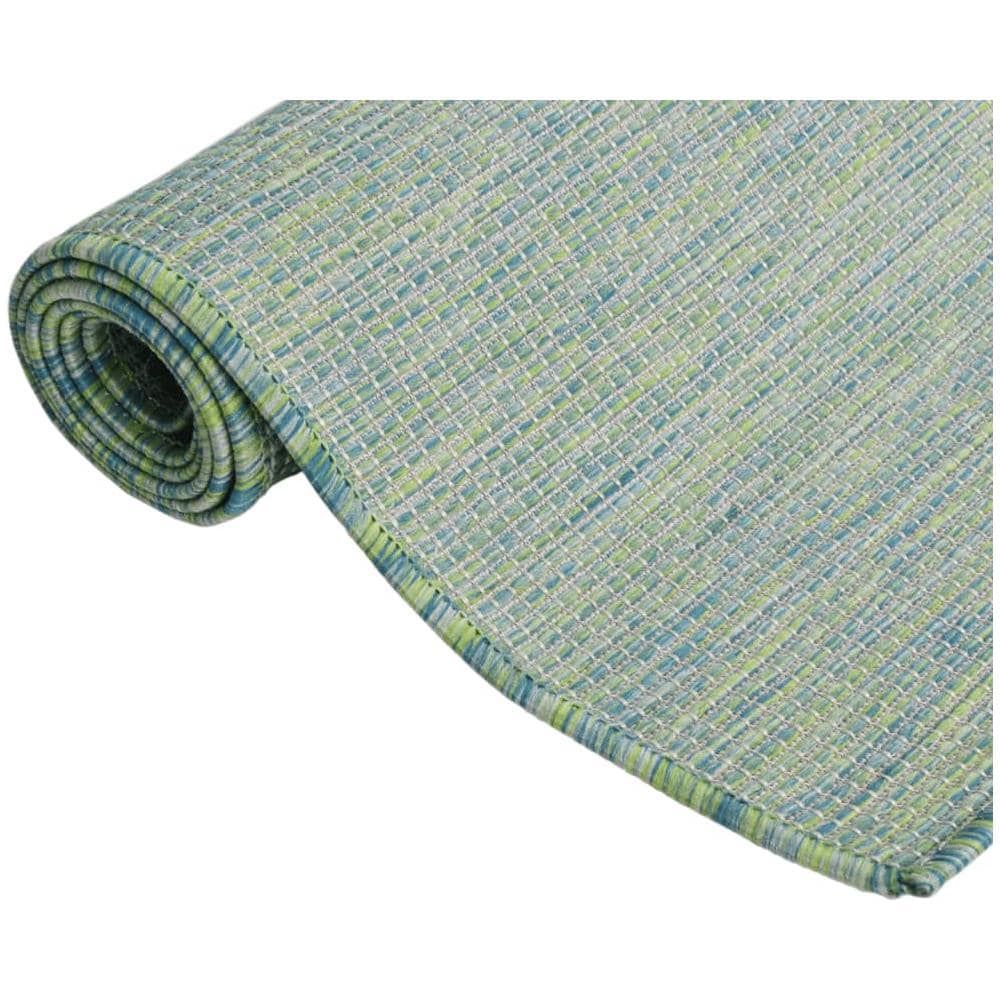 Tappeto Da Esterni A Tessitura Piatta 140x200 Cm Turchese - Foto 2