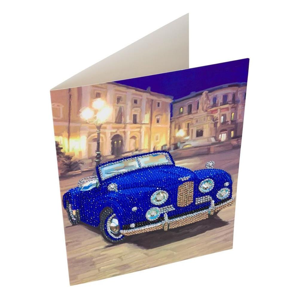 Biglietto Di Auguri Fai Da Te Con Diamanti - Uccelli Nella Neve - 10 X 10' (29 X 21 Cm) - Foto 1