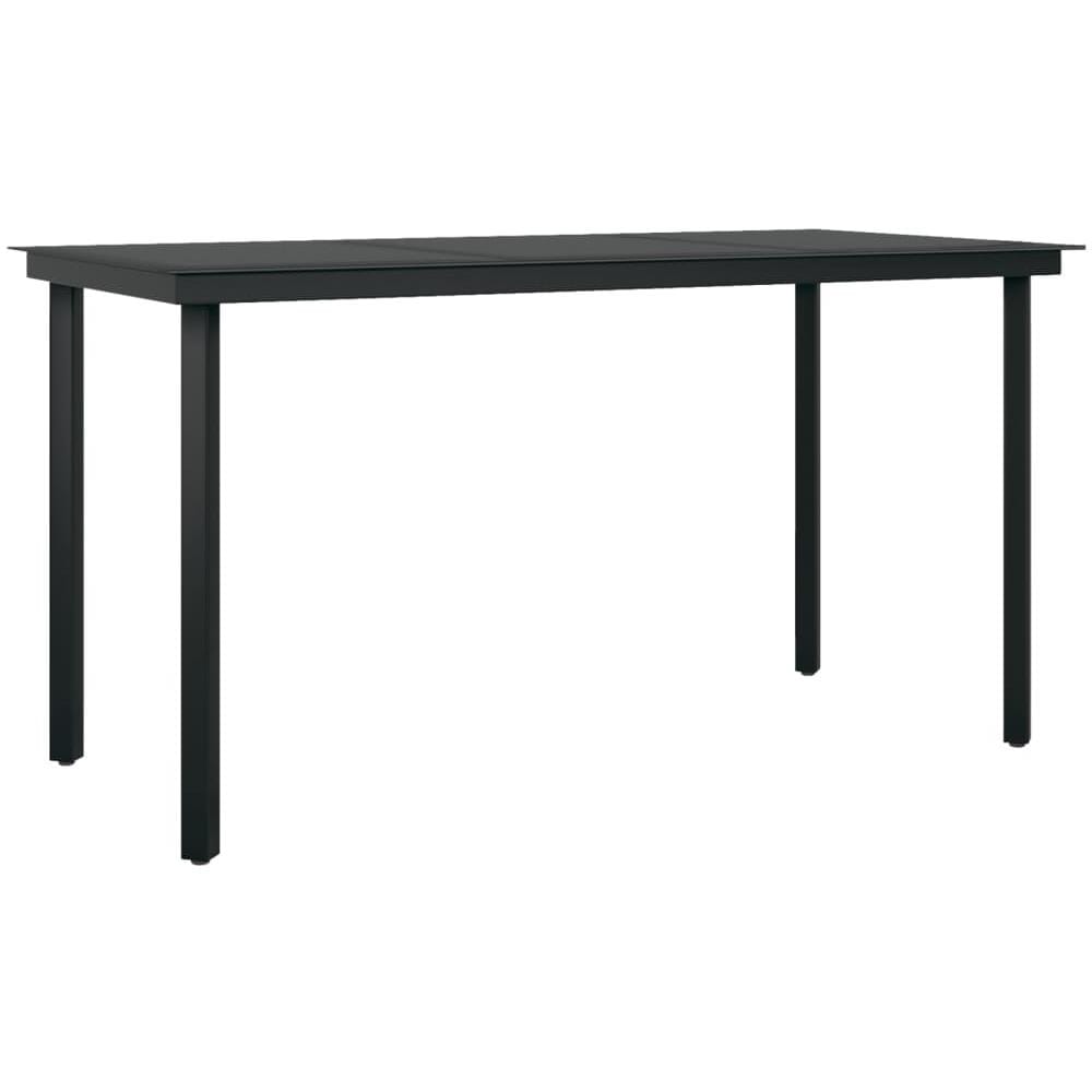 Set Da Pranzo Per Giardino 5 Pz Con Cuscini Nero - Foto 3