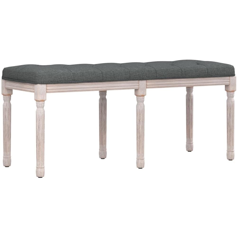 Panca Grigio Scuro 110x40x49 Cm In Tessuto - Foto 2