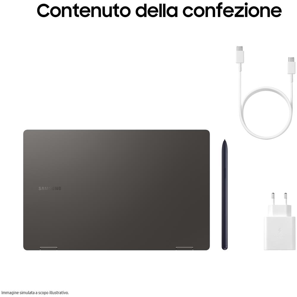 Convertibile 2 in 1 Galaxy Book3 360 NP754QFG-KA1IT Monitor 15.6" Full HD Touchscreen Intel Core i7-1360P Ram 16GB SSD 512GB 2 x USB 3.2 Windows 11 Pro - Foto 4