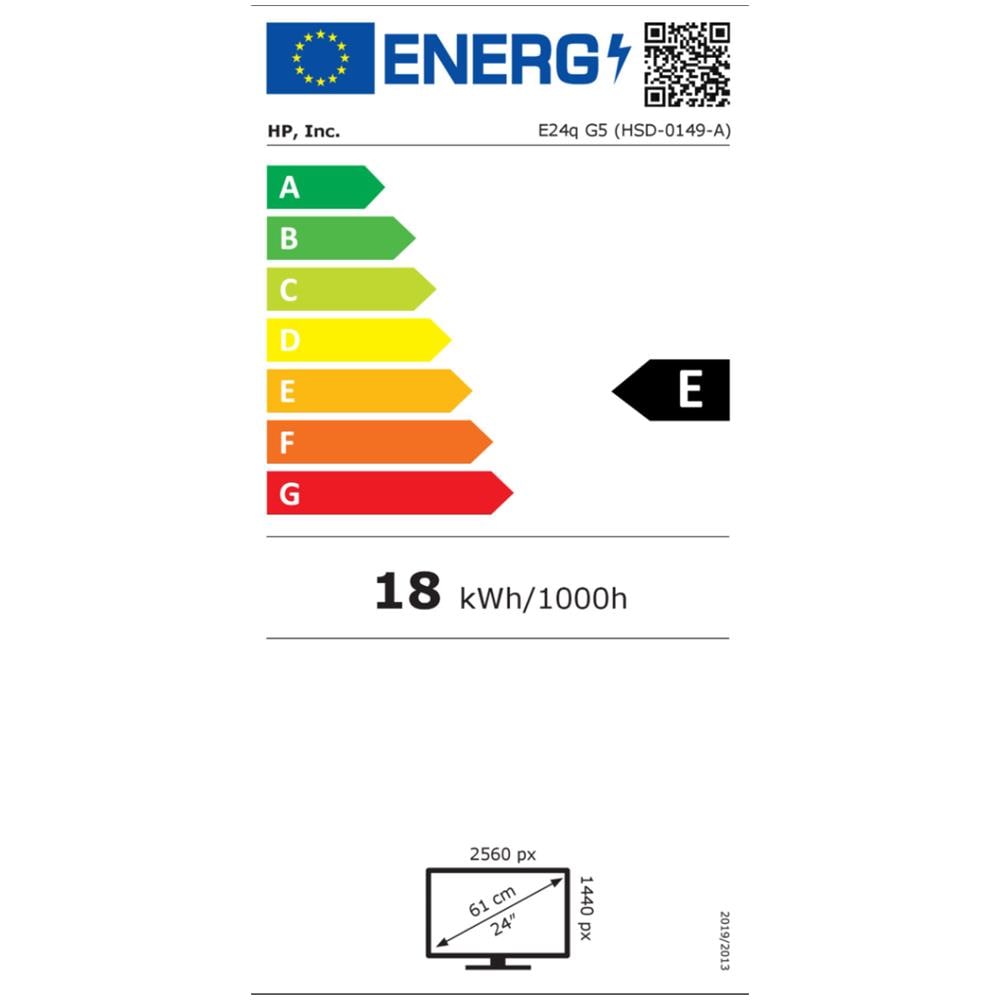 Monitor 23.8" LED IPS E24q G5 2560x1440 QHD Tempo di Risposta 5 ms - Foto 5