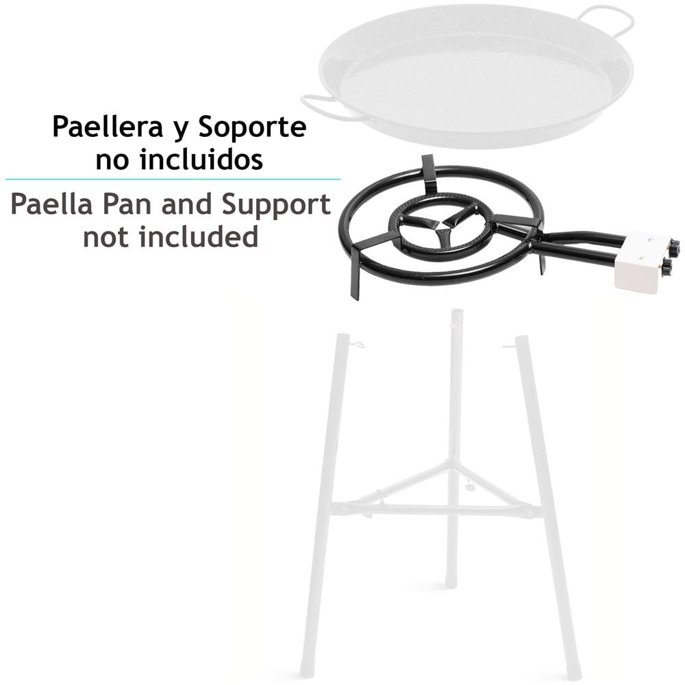 Paellero Doppio Anello Mod400 40-20cm con Bruciatore a Gas Adatto a Padelle per Paella 60cm Colore Nero - Foto 2
