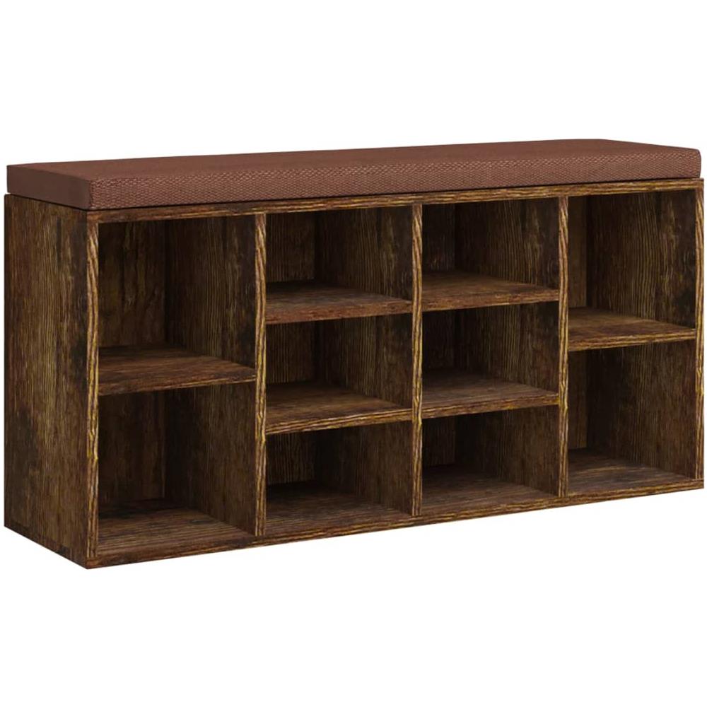 Scarpiera Rovere Fumo 103x30x48 Cm In Legno Multistrato - Foto 2