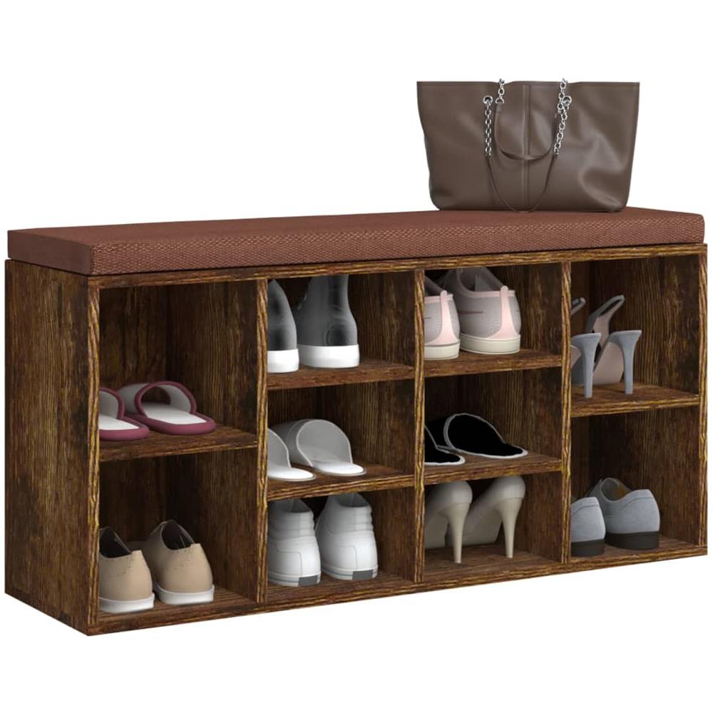 Scarpiera Rovere Fumo 103x30x48 Cm In Legno Multistrato - Foto 3