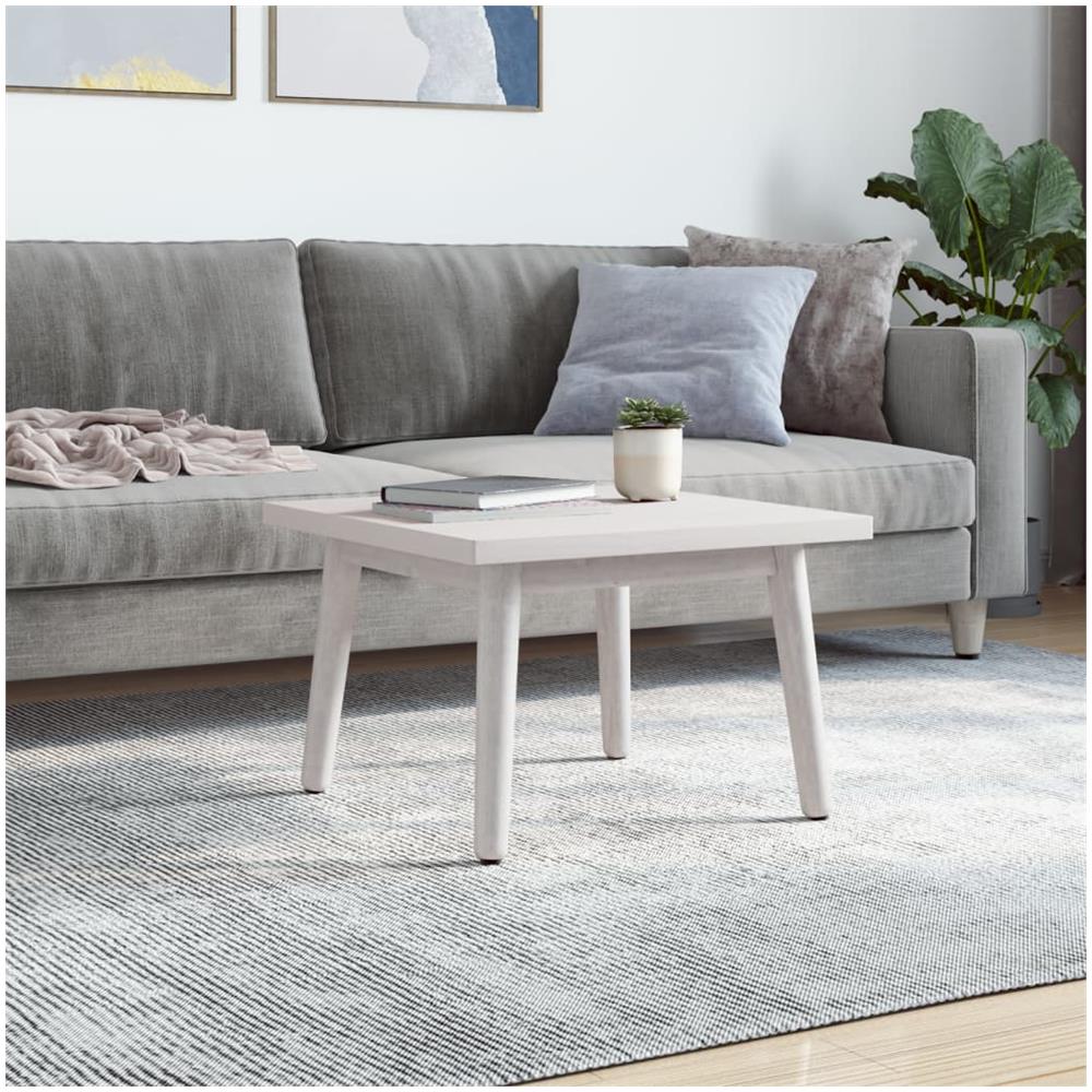 Piano Tavolo Bianco 60x60x2,5cm Legno Massello Di Pino Quadrato - Foto 2