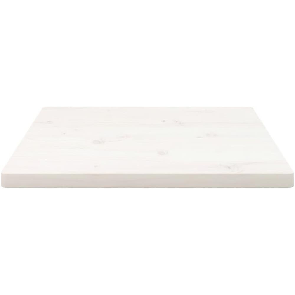 Piano Tavolo Bianco 60x60x2,5cm Legno Massello Di Pino Quadrato - Foto 3