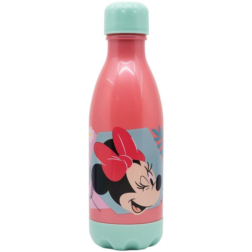 Disney Borraccia Azzurra Per Bambine In Plastica Minnie Mouse Topolina 560 Ml Con Tappo A Vite - Foto 2