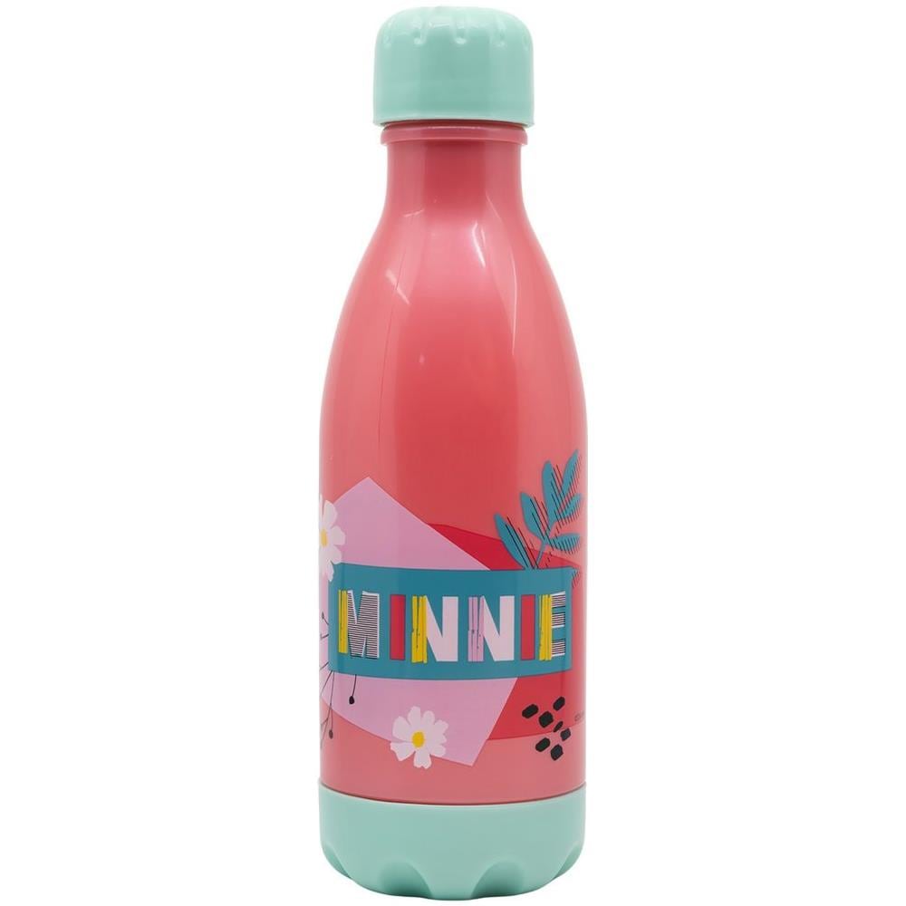 Disney Borraccia Azzurra Per Bambine In Plastica Minnie Mouse Topolina 560 Ml Con Tappo A Vite - Foto 3