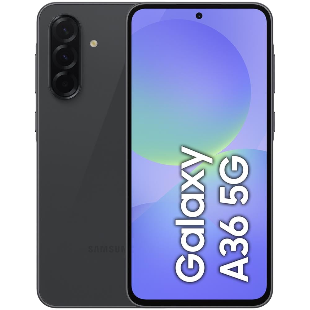 Galaxy A36 5G AI 256GB 8GB Ram Display 6.7” Super AMOLED Main Camera 50MP NanoSIM + eSIM USB Type-C Snapdragon 6 Gen 3 Android 15 5000 mAh Awesome Black Europa - Foto 1