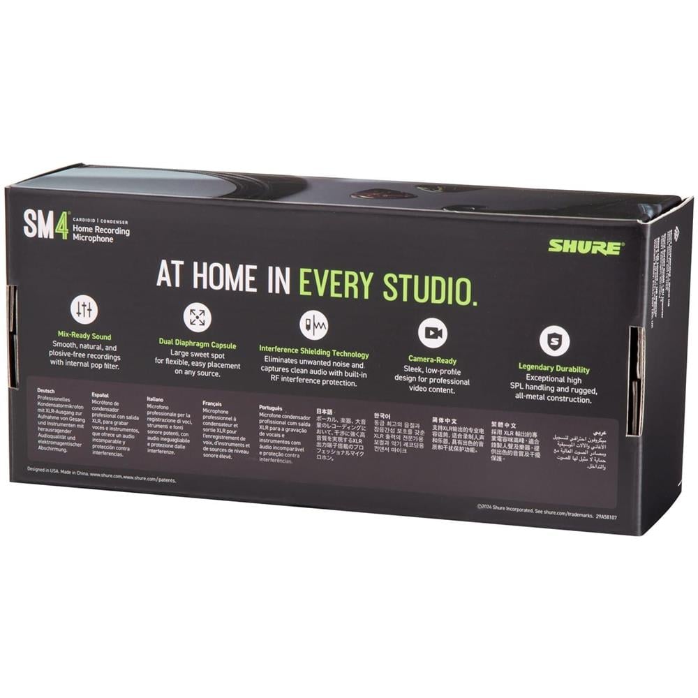 Microfono da Studio SM4-K Cardioide Cablato Nero in Metallo - Foto 3