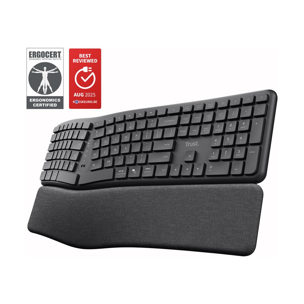 Keyra Tastiera wireless multi-dispositivo ergonomica - Foto 1