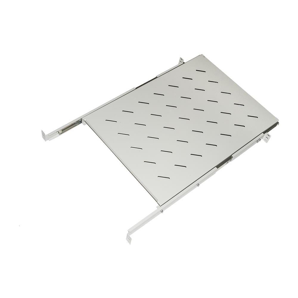 Ripiano Universale Per Armadio Rack Estraibile Su Binari Telescopici 1 Unita' Grigio 650mm. - Foto 1