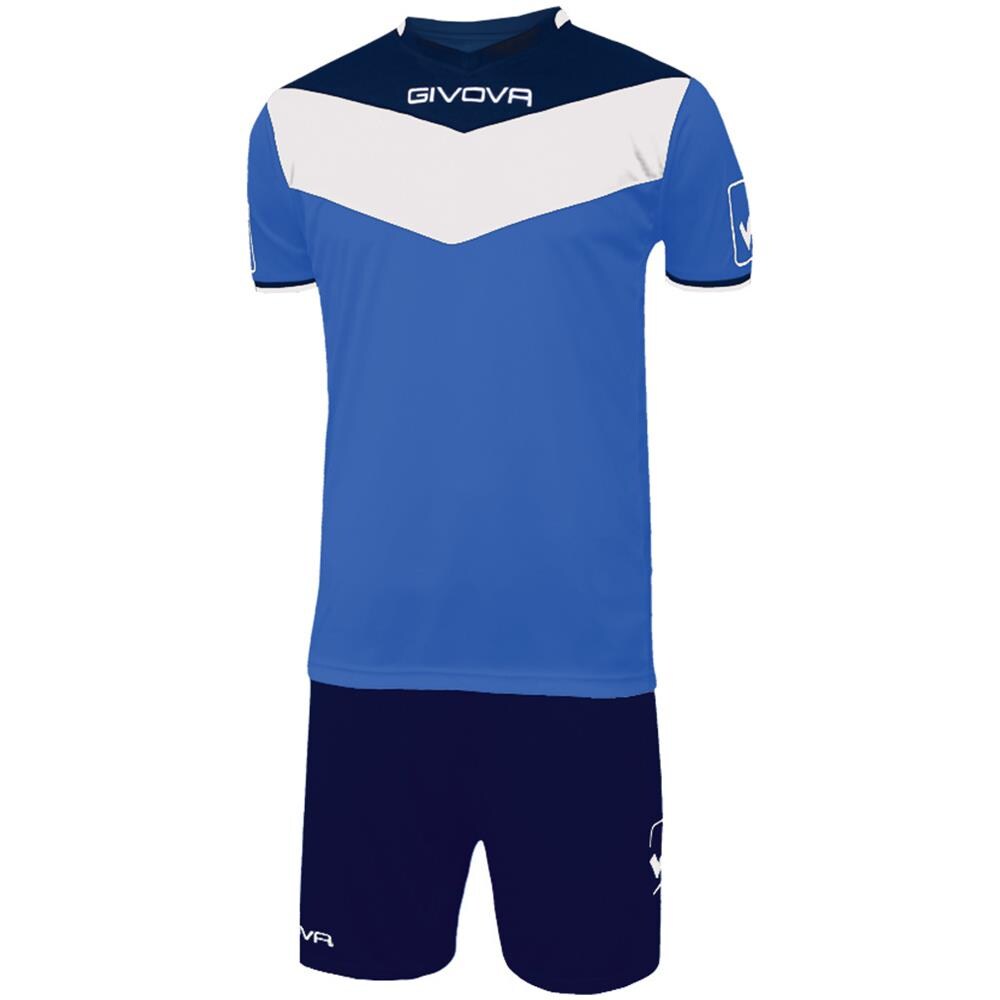 Kit Campo Mc Givova Azzurro / blu Corsa Sport Uomo Staff Running Jogging Allenamento Relax Calcio Calcetto Torneo Scuola Sport - Taglia 4xs - Foto 1