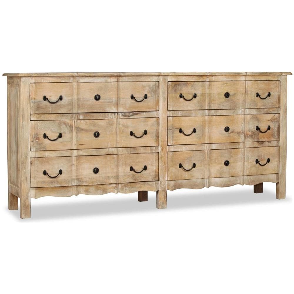 Cassettiera In Legno Massello Di Mango 200x40x90 Cm - Foto 7