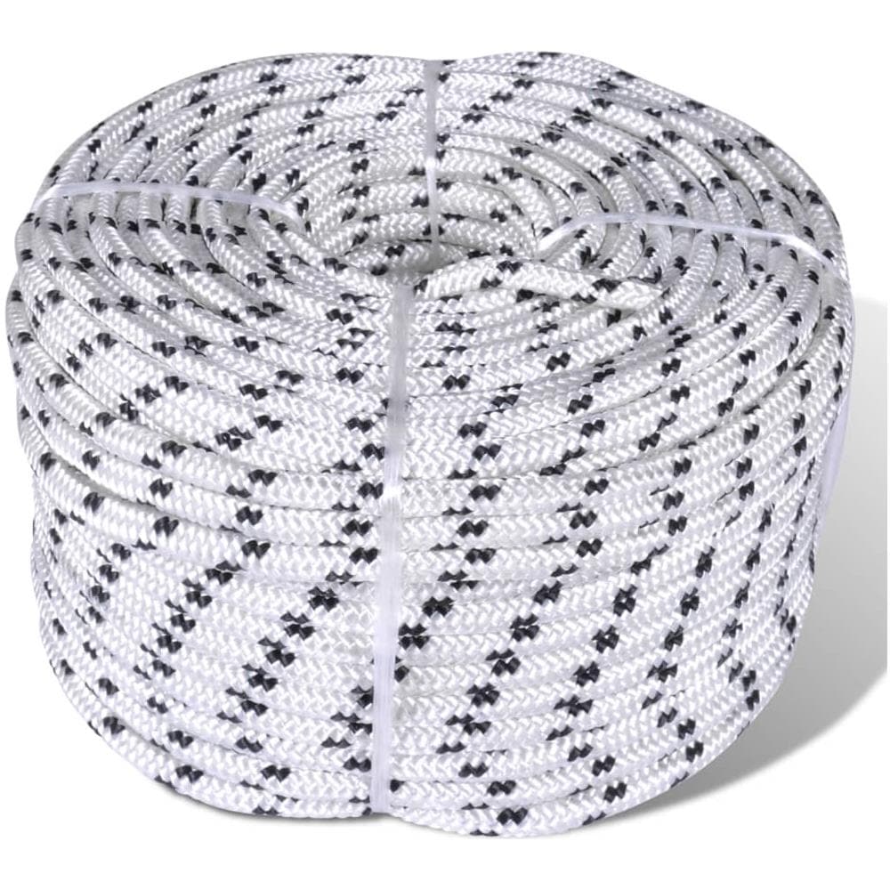Corda Nautica Intrecciata In Poliestere 8 Mm 500 M Bianco - Foto 1