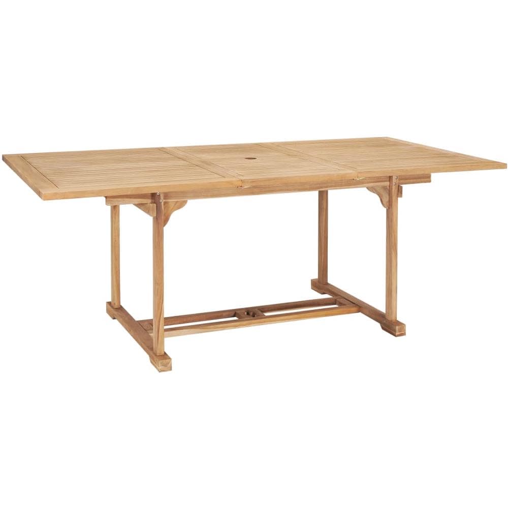 Tavolo Da Pranzo Allungabile (150-200) x100x75 Cm In Teak - Foto 1