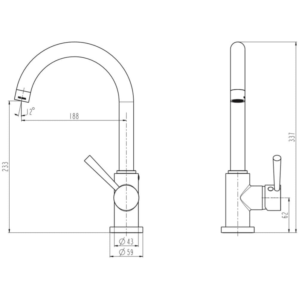 Miscelatore Lavandino CORNWALL Acciaio Inox - Foto 7