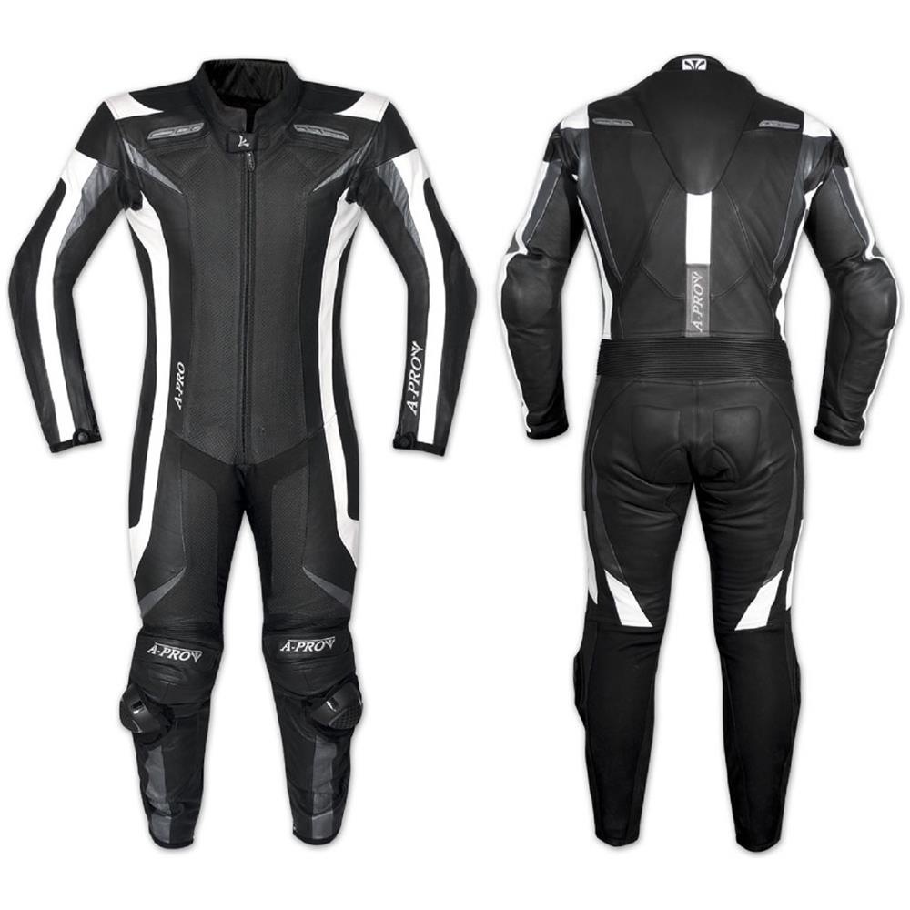 Tuta Intera Moto Pelle Professionale Traforata Protezioni Ce Estiva Nero 48 - Foto 1