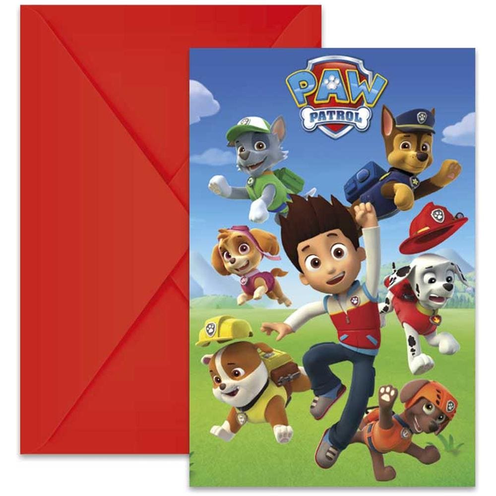 Procos - 6 Inviti Per Festa Paw Patrol Pronti All'azione - Foto 1
