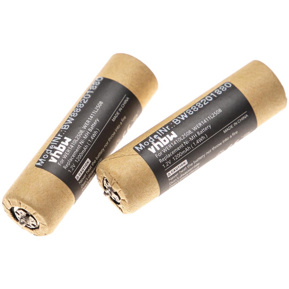 2x Batteria Compatibile Con Panasonic Er1410, Er1411, Er1420, Er1421, Er1424 Rasoio Elettrico (1200mah, 1,2v, Nimh) - Foto 1