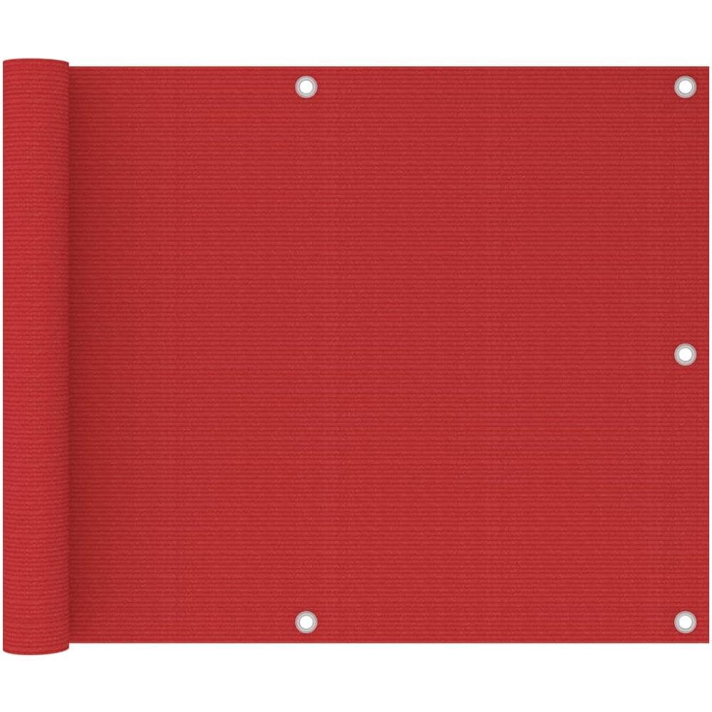 Paravento Da Balcone Rosso 75x600 Cm In Hdpe - Foto 1