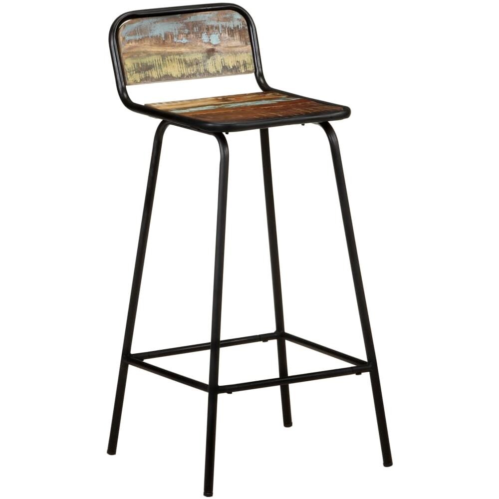 Sedie Da Bar 2 Pz In Legno Massello Di Recupero - Foto 8