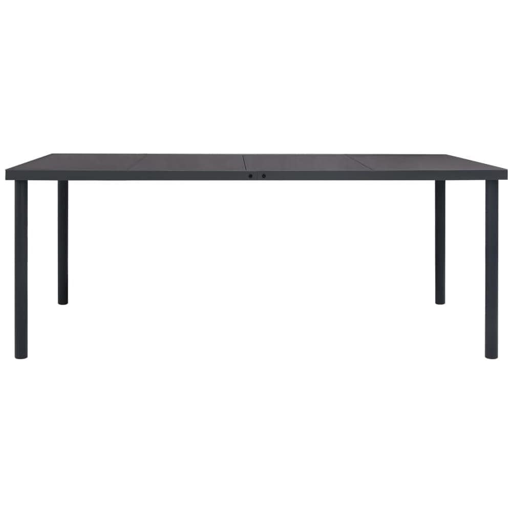 Tavolo Da Pranzo Per Esterni Antracite 190x90x74 Cm In Acciaio - Foto 2
