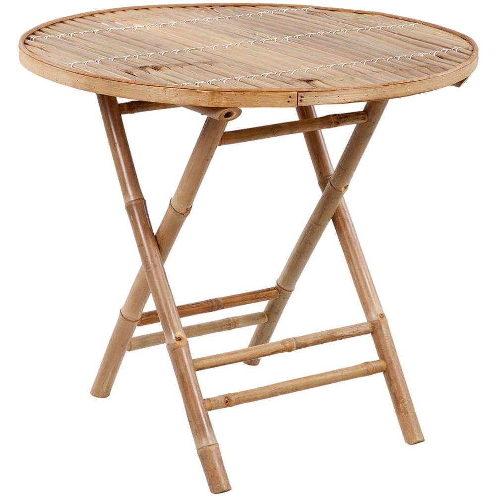 Set Da Pranzo Da Giardino 5 Pz Pieghevole Con Cuscini In Bamb? - Foto 2