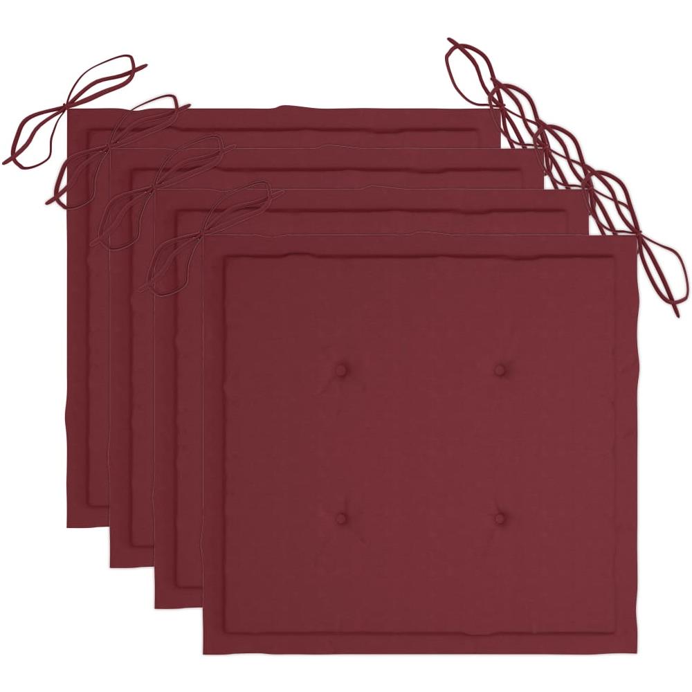 Set Da Pranzo Da Giardino 5 Pz Pieghevole Con Cuscini In Bamb? - Foto 8