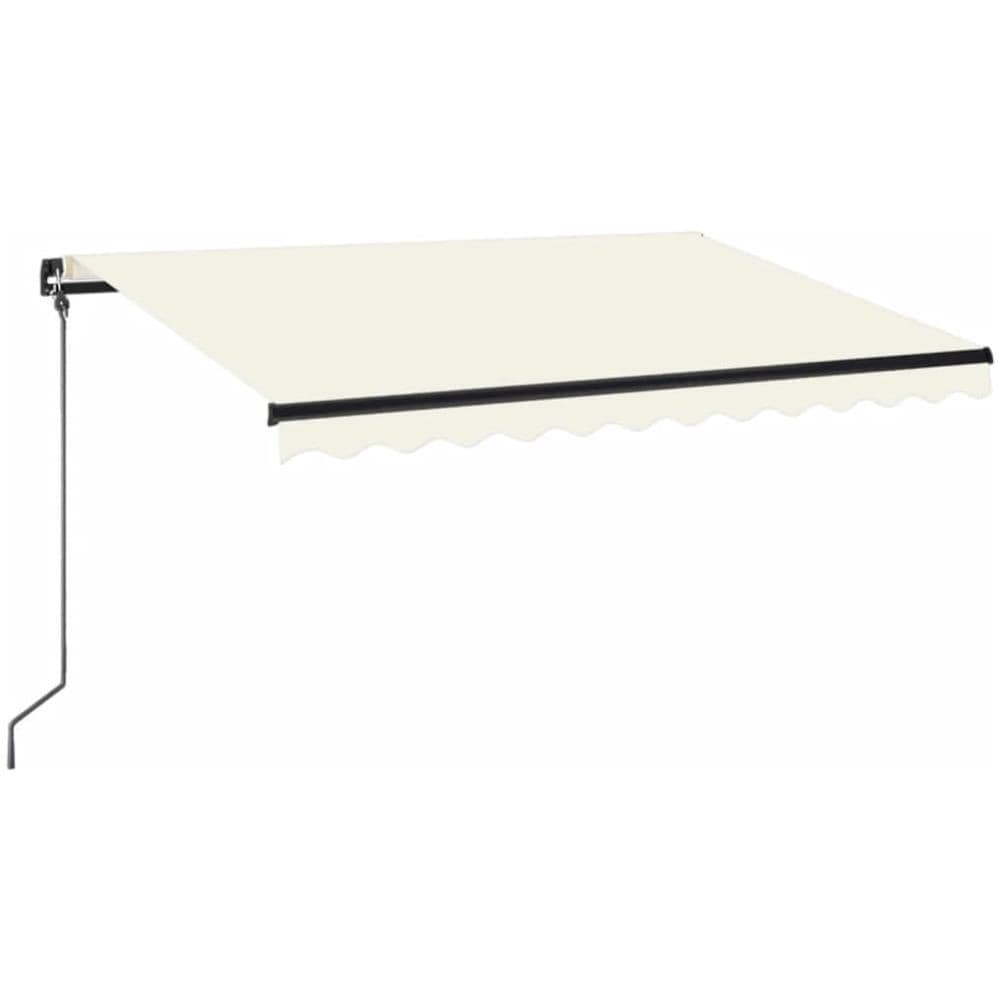 Tenda da Sole Retrattile Manuale con LED 350x250 cm Crema - Foto 1