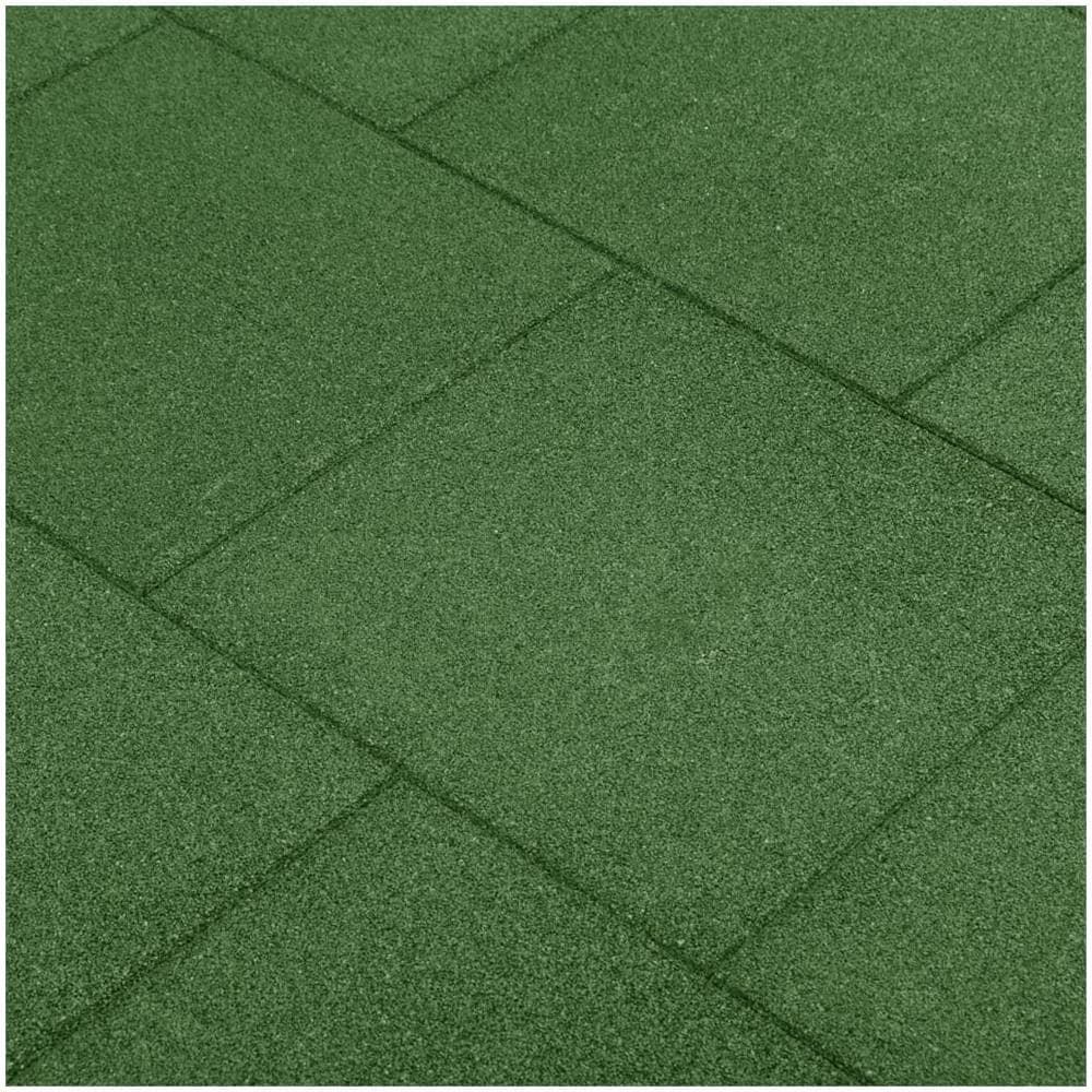 Piastrelle Anticaduta 24 Pz In Gomma 50x50x3 Cm Verde - Foto 1