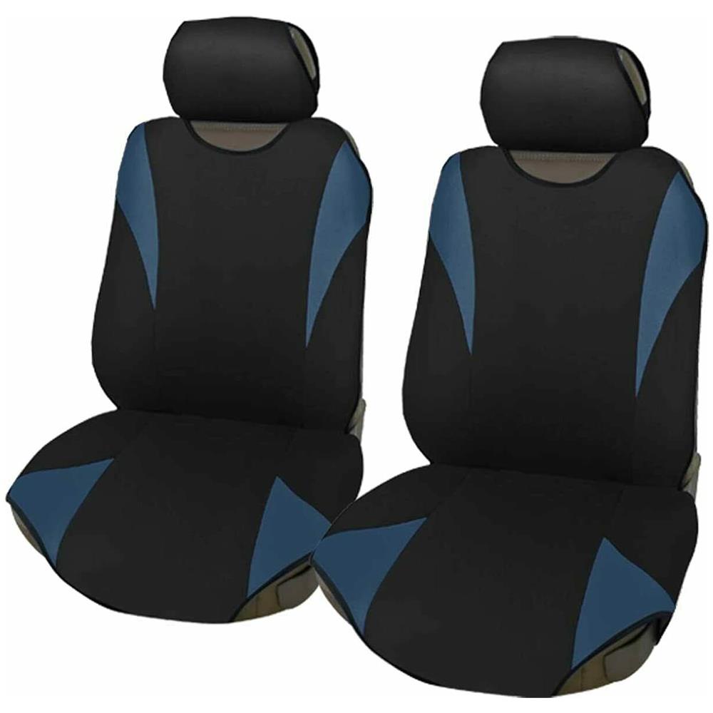 Coprisedili Coppia Anteriore Universali Poliestere Sedile Standard Blu - R2 - Foto 1