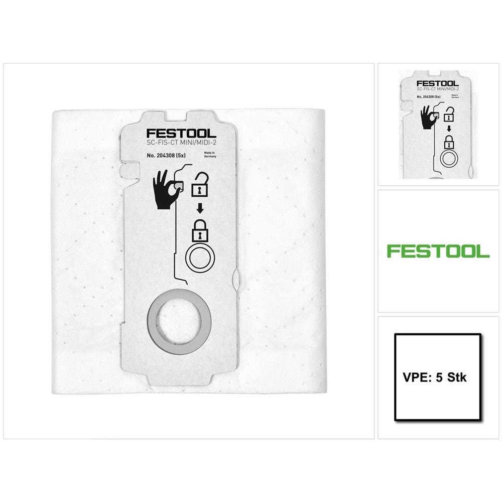 Selfclean Sacchetto Filtro Sc-fis-ct Mini / midi-2/5 - 5 Pezzi (204308) Per Ct Mini E Ct Midi Dall'anno Di Costruzione 2019 - Foto 1