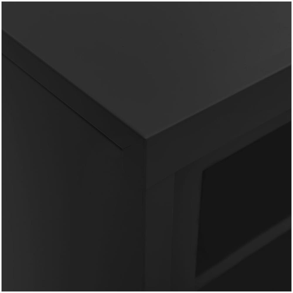 Armadio Con Ante Scorrevoli Antracite 90x40x90 Cm In Acciaio - Foto 2