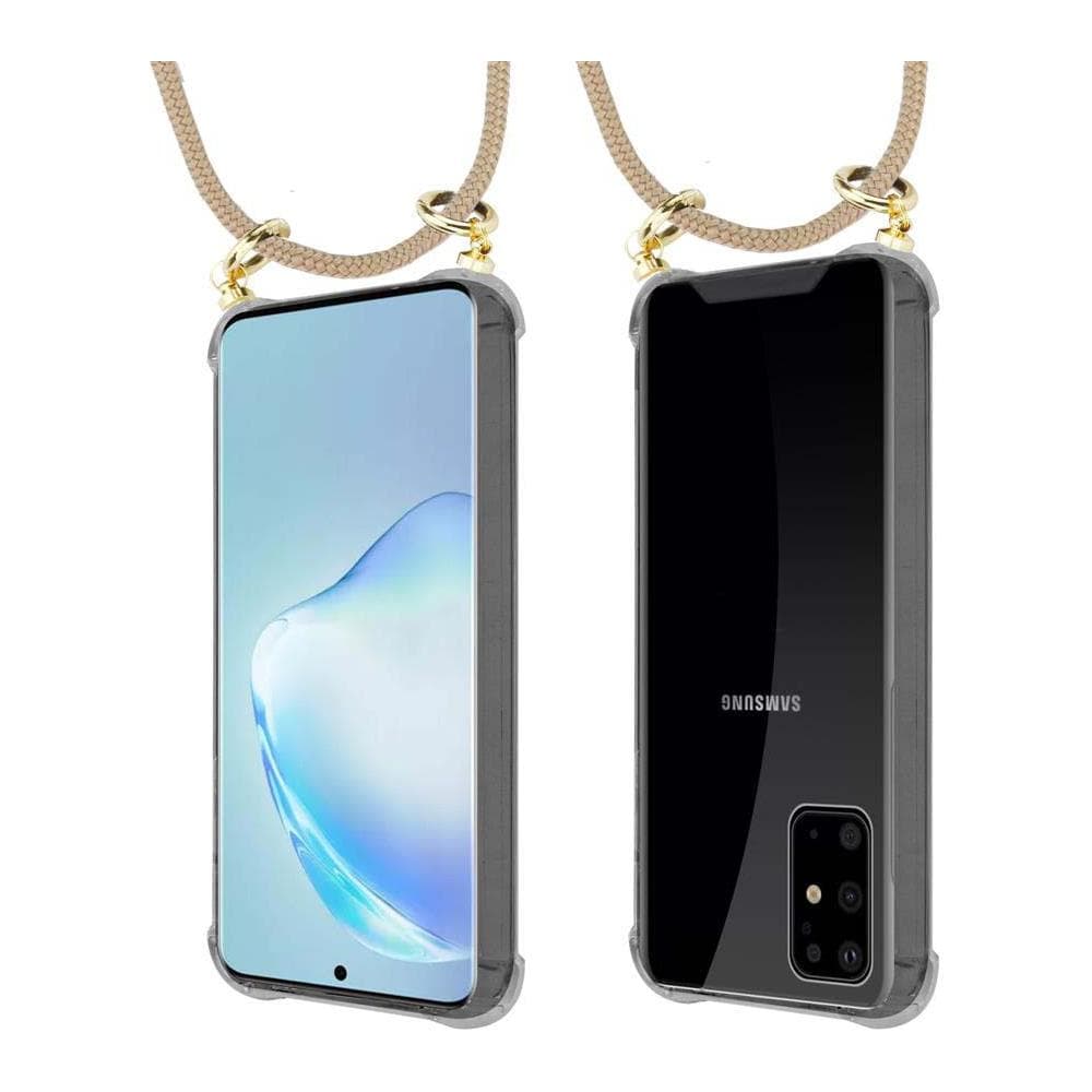 Catena Di Telefoni Cellulari Compatibile Con Samsung Galaxy S20 Plus In Marrone Brillante - Coperchio Protettivo In Silicone Con Anelli D'oro, Cinturino In Corda E Custodia Staccabile - Foto 8