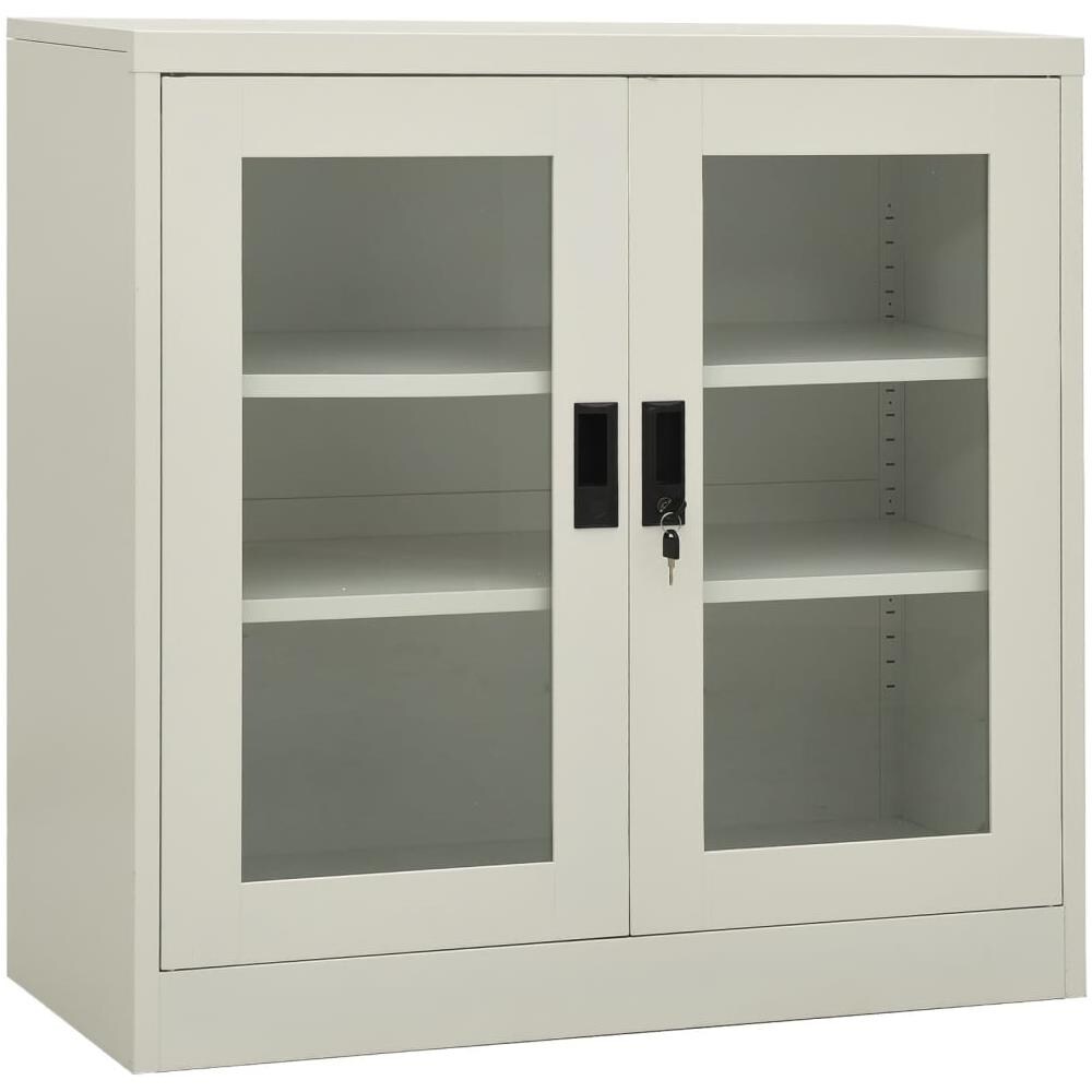 Armadio Per Ufficio Grigio Chiaro 90x40x90 Cm In Acciaio - Foto 1