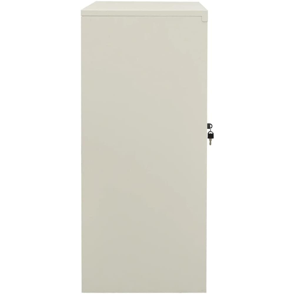 Armadio Per Ufficio Grigio Chiaro 90x40x90 Cm In Acciaio - Foto 3