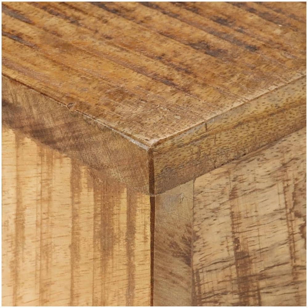 Tavolino Da Salotto 68x68x41 Cm In Legno Di Mango Grezzo - Foto 2